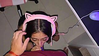 who needs games when my cute gamer stepsis slurps huge cumshot?