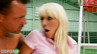SEXY BLONDE BENT OVER TENNIS COURT FOR HARD ANAL POUNDING