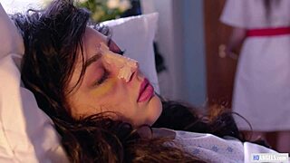 picture this strange hospital where lesbian nurses whitney wright casey calvert ryan keely and sarah vandella play doctor