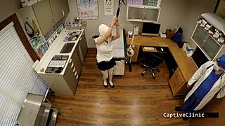 behind scenes with lilith rose in latex gloves handcuffs and pussy spreading