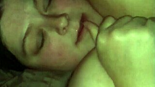 oh baby, i'm cumming all over wife's face from slowmo handjob on her huge 42f tits