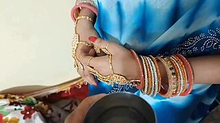 Cute Indian Babysitter Gives Sasur Ji Blowjob and Doggystyle Fuck in Bedroom