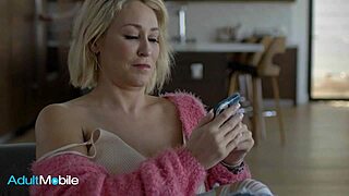 lucky stepson bangs blonde stepmom doggy cowgirl cums on her huge shaved tits