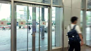 part 1: stunning japanese nurse's peach ass glows in standing doggystyle hardcore pounding!!