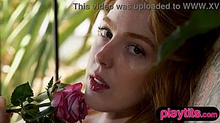 wanna see slender redhead milf strip lingerie for those perky small tits?