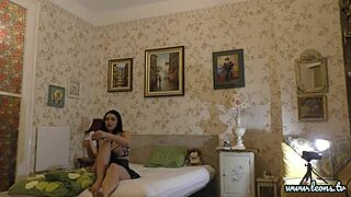 big natural tits big ass brunette babe tries lingerie for fashion shoot turns erotic casting handjob homemade