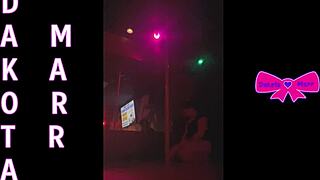 dancing at nebraska strip club? dakota marr teases hairy pussy pole stripping 🔥💃
