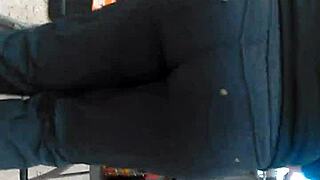 big booty pawg milf ass shaking at cub foods, hidden candid food store tease?