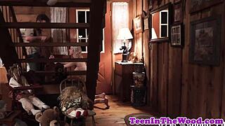 bound teen neighbor deepthroats then gets roughfucked missionary by crazy voyeur