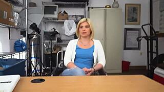 job seeker arrives for black casting interview on sofa but ends up in rough interracial sex