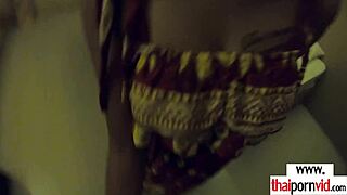 Petite Asian Teen Bends Over Skinny Frame for Big Cock Doggystyle Pounding