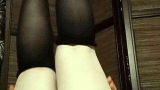 These pantyhose hugging my horny petite tits make me ache so bad