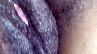 wife naked on bed spreading wet pussy wide