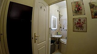 big natural tits big ass brunette babe tries lingerie for fashion shoot turns erotic casting handjob homemade