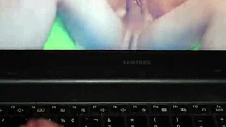 Housewife fingers herself watching trainer demolish her birthday cake with huge thrusts