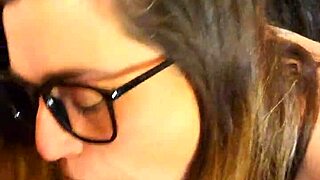 nerdy schoolgirl milf throat fucked deep sloppy homemade