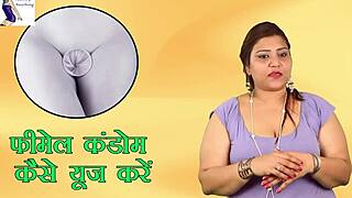 how to slide female condom in right