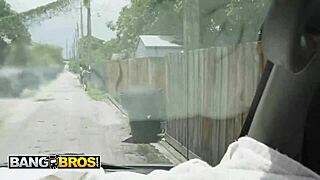 flashing big boobs leads asteria jade to bangbus monster cock ride