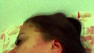 teasing her into taking cock in tight ass