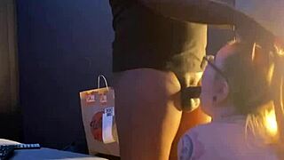 gracie's deepthroating her gamer boyfriend's fat cock like a pro 🎮🍆