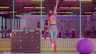 sombra tells brigitte their naughty workout includes face sitting on big tits