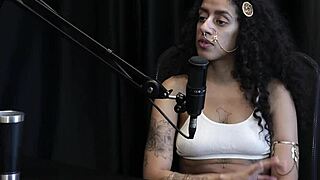 she loves cock sliding in but started charging for pics and jerking off - bibi hourani in sheer red gets wild