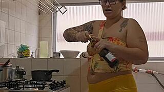 naughty wife flashes her ass in tiny shorts shoved deep in her crack on the street