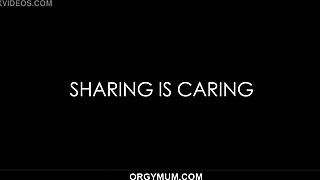 this hot cougar starts blowing her stepson hard while his stepsis watches the whole group action