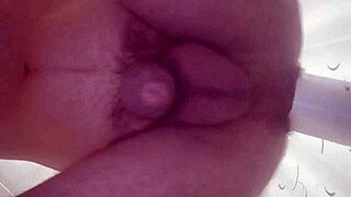 she hammers a bottle deep inside her gaping asshole for intense fisting pleasure