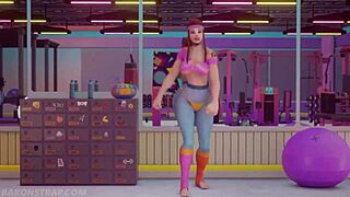 sombra tells brigitte their naughty workout includes face sitting on big tits