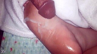 whoops my hot cumshot covers these shiny oiled feet