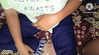 step sister sneaks into step brother's bed for secret amateur sex romp