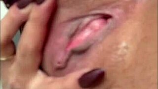 hot latina rams dildo deep masturbates with you