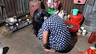 village wife bent over doggystyle takes deep cock in outdoor ranch fuck