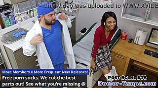 doctor tampa humiliates ebony cheerleader solana spreading her pussy with speculum in hospital