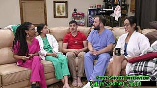 So the male nurse sneaks backstage into the exam room on guysgonegynocom to stroke off on the table mid-break