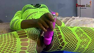 vera toys her pussy then squirts on big black cock