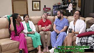 So the male nurse sneaks backstage into the exam room on guysgonegynocom to stroke off on the table mid-break