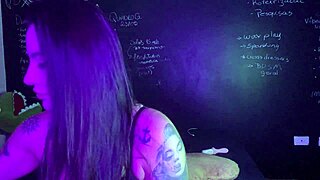 lexi puffs smoke while rubbing her huge pussy lips and big natural tits