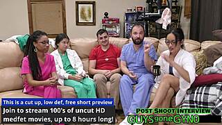 So the male nurse sneaks backstage into the exam room on guysgonegynocom to stroke off on the table mid-break