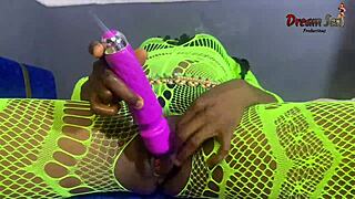 vera toys her pussy then squirts on big black cock