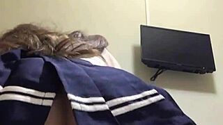 russian brunette 18+ teases her small tits and wet pussy with dildo reverse cowgirl close-up blowjob fantasy