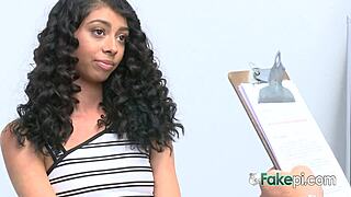 Curly Teen Shoplifter Rides Guard's Tight Cock in Uniform Bust