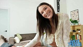 Why share your hot blonde gf Angel Young with roommate Katrina Colt when she's riding monster cock? 