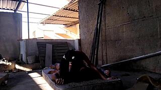 damn my stepdaughter just gave up her tight ass on the terrace