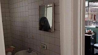 fucking the service employee in bathroom sneaky quickie after interview