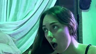 hot sister-in-law covered in cum homemade anal creampie ride