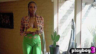 Ebony Big Tits Teen Nyla Exposes Perfect Black Ass Pussy