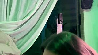 hot sister-in-law covered in cum homemade anal creampie ride