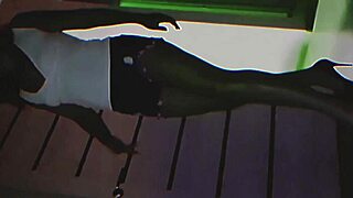 she hulk cosplay housewife rocks homemade halloween with big green ass feet and pussy for muscular tease